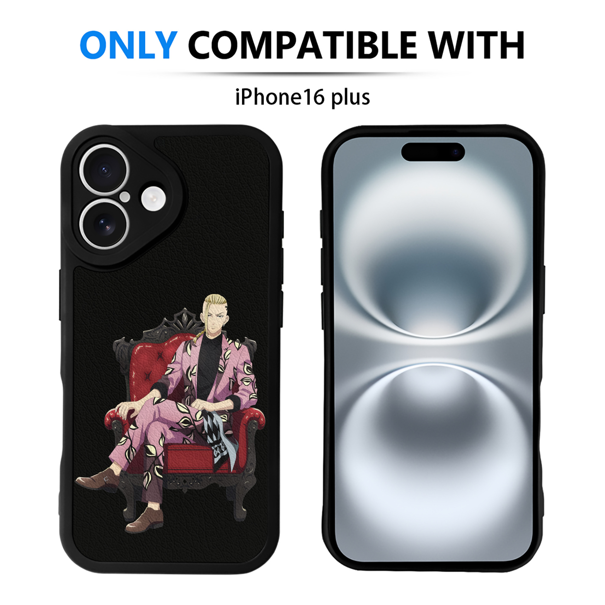 （画像用） 東京リベンジャーズ Tokyo Revengers 【iPhone 16シリーズ対応】シリコンスマホケース（レザー調） 材質：シリコン